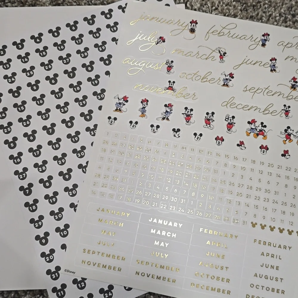 The Happy Planner Disney Mickey Mouse Undated Calender Extension Pack & Paper